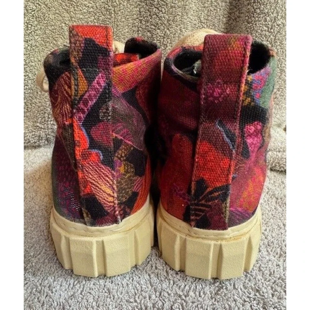 FARM Rio Leopard Mushroom Skater High Top Sneaker Indie Hi Top Shoe 8.5